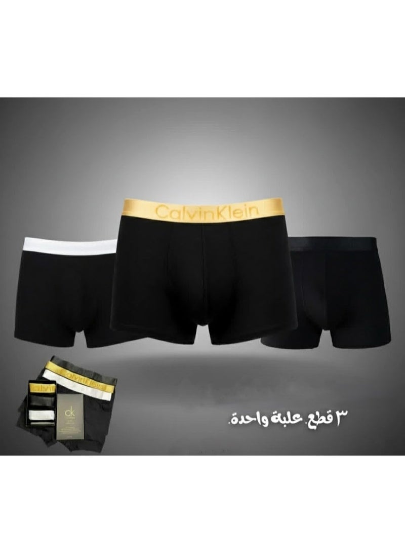 كالفن كلاين بيرفورمانس مجموعة بوكسر رجالي ملابس داخلية قطنية - (عبوة من 3 قطع) - مقاس ميديم - Image 1